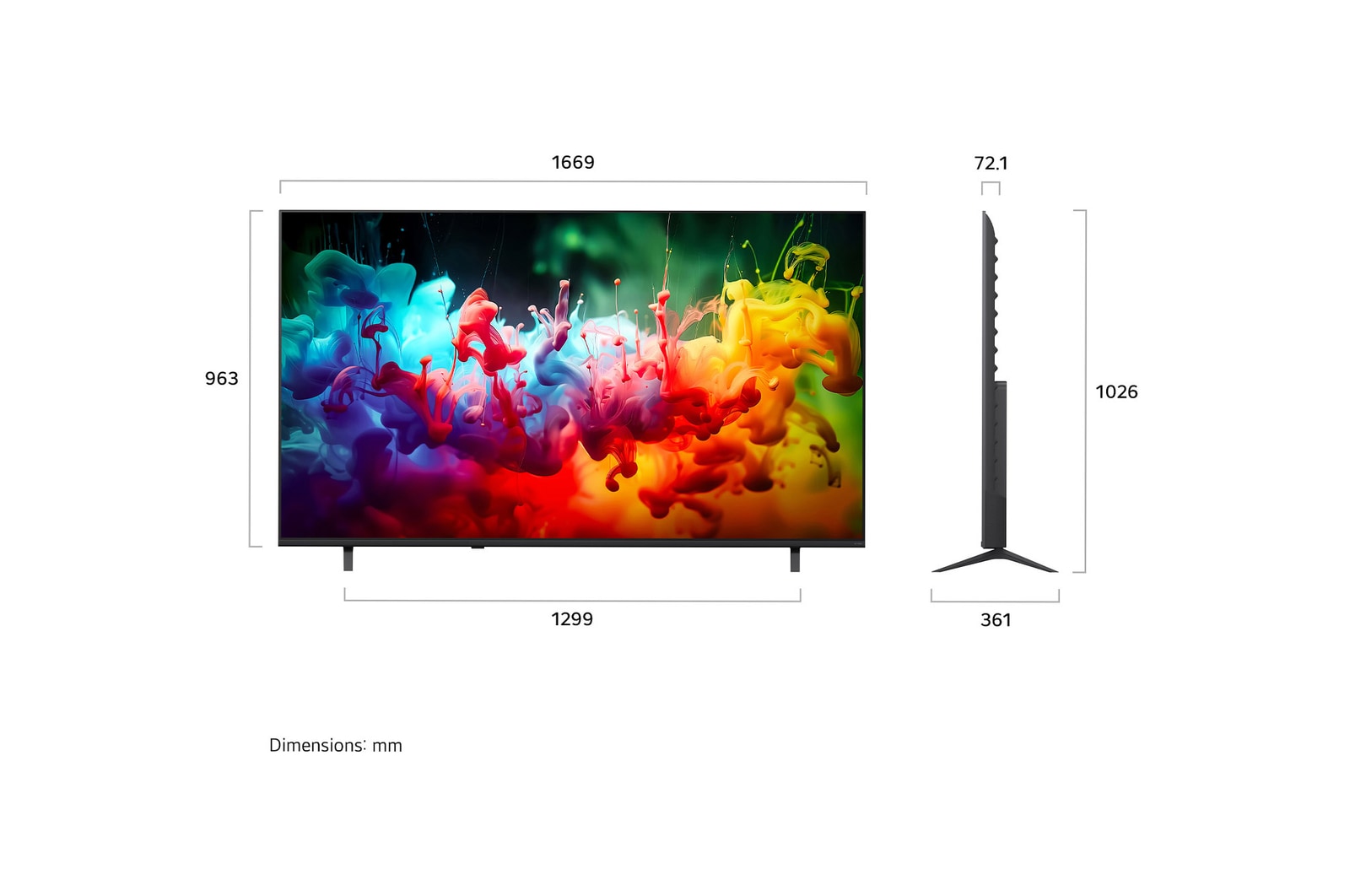 75 inch LG QNED AI QNED72 Mini LED 4K Smart TV 2026